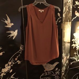 🐻Rust sleeveless lined top